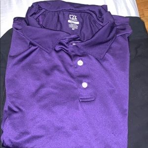 purple collared shirt